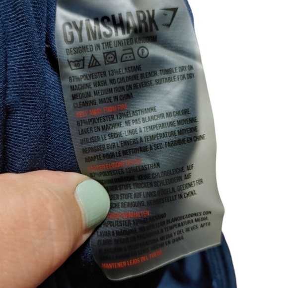 Gymshark Navy Blue Sleek Sculpting Cropped Mesh Cutout Leggings Women's Size XS - Picture 7 of 8